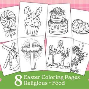 Easter Coloring Pages for kids, Sunday School Craft, Palm Sunday Craft, Holy Week Printable, Jesus Loves You, Easter Activity, Easter Story