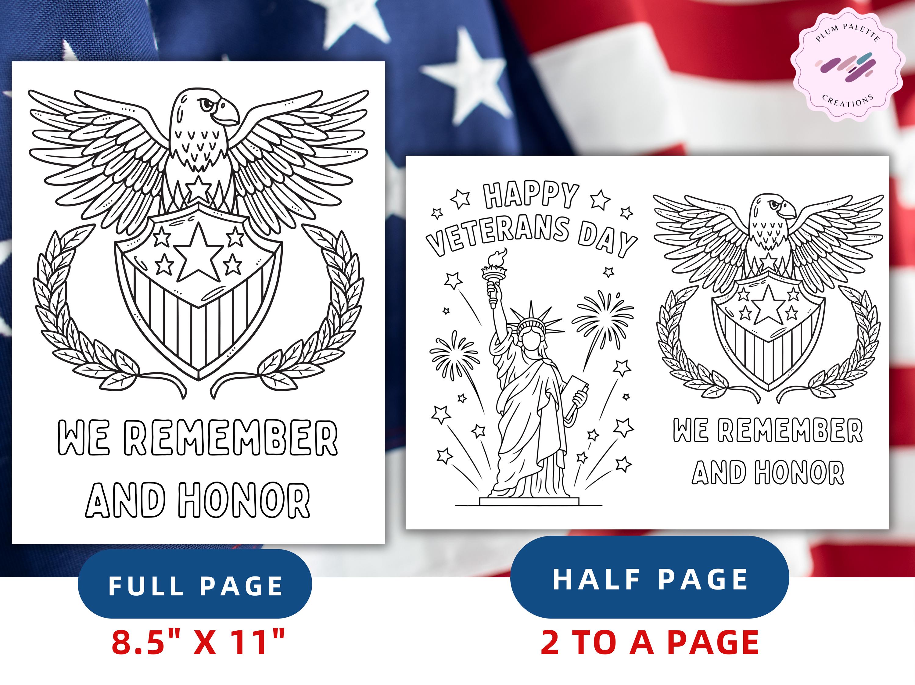 Veterans Day Coloring Pages, Military Army Veteran Day Coloring