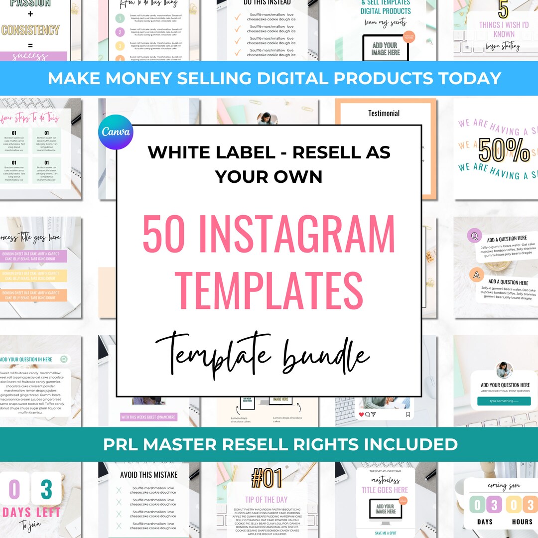 PLR Digital Products. Instagram Templates. PLR Templates. Resell