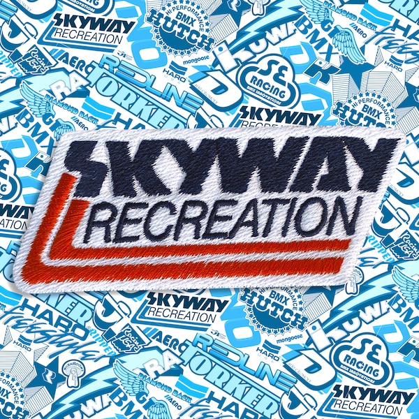 Skyway BMX factory racing patch. Customise your own old school BMX gear with this amazing patch.