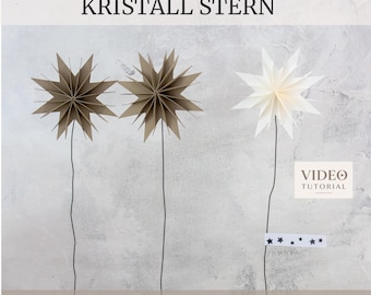 Crystal Star Cutting File | SVG DXF PDF | Digital Download