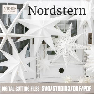 3D papieren ster snijbestand | Poolster | Kerstster | SVG DXF PDF Studio3 | Digitale download
