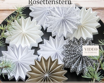 3D Paper Star Cutting File | Rosette Star | Gift Wrapping | SVG DXF PDF Studio3 | Digital Download