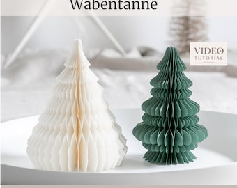 3D Christmas Tree Cutting File | Honeycomb Paper | SVG DXF PDF | Christmas Table Decoration | Digital Download