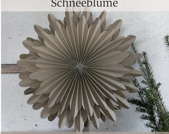 3D Snow Flower Cutting File | Paper Flower Winter Decoration | SVG DXF PDF | Window Decoration | Digital Download