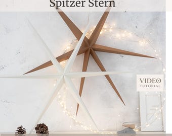 3D Star Cutting File | Paper Star | Christmas Star SVG DXF PDF | Digital Download