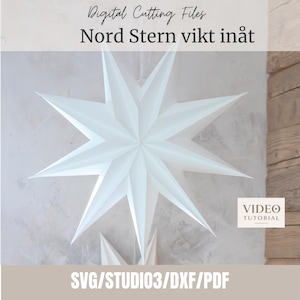 Skärpärm Nord Stern vikt inåt + girlang med fasta och flexibla viklinjer med instruktionsvideor