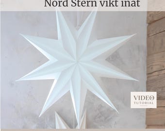 Cutting file Nord Stern vikt inåt + garland with fixed and flexible fold lines with instructional videos