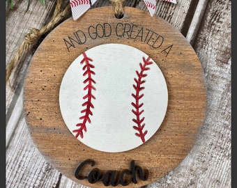 Coach Ornament/ Bag Tag Baseball Basketball Football