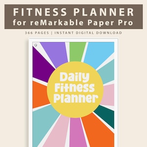 Agenda de remise en forme pour reMarkable Paper Pro : repas quotidiens, entraînement et suivi de l&#39;humeur (téléchargement PDF)