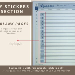 Color Seasonal Stickers for reMarkable Paper Pro and Move: Spring, Summer, Autumn, Winter, Halloween and Christmas Doodles (COPY and PASTE) image 5