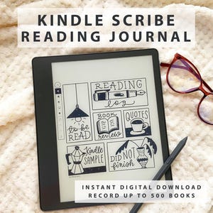 Kindle Scribe Reading Journal per gli amanti dei libri, diario di recensioni di libri per circoli di lettura e appassionati di letteratura, registra fino a 500 libri