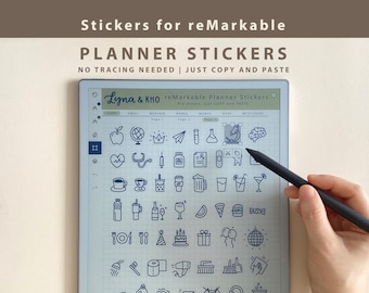 Planner Stickers for reMarkable: Icons, Emojis, weather and more (COPY and PASTE)