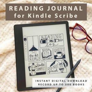 Journal de lecture pour Kindle Scribe : suivi des critiques de livres (500 livres, téléchargement numérique instantané)