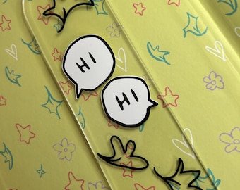 Heartstopper Hi Hi Bookmark - Alice Oseman inspired - Nick and Charlie