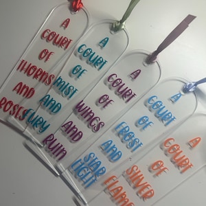 ACOTAR Bookmark - ACOTAR Series - Book inspired bookmark - acrylic bookmarks - ACOTAR gifts - Feyre - Rhysand