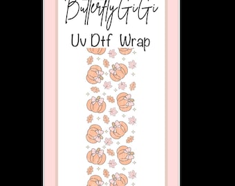 Pink Pumpkin UV Dtf Wrap I Pen Wrap I Bookmark