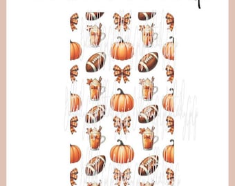 Fall Football Pumpkin Spice Uv Dtf Pen Wrap