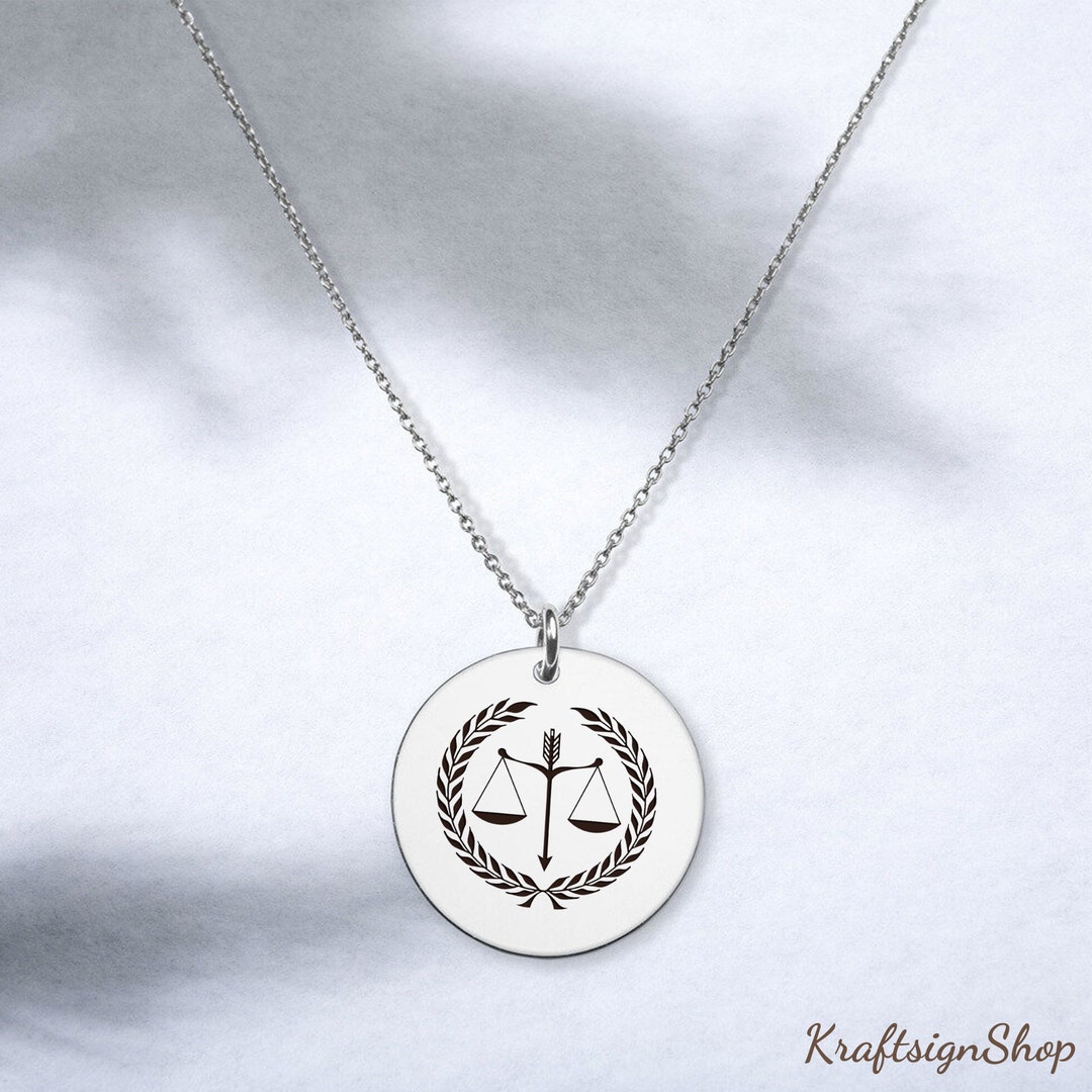 Scales of Justice Necklace Scales of Justice Sterling Silver Etsy