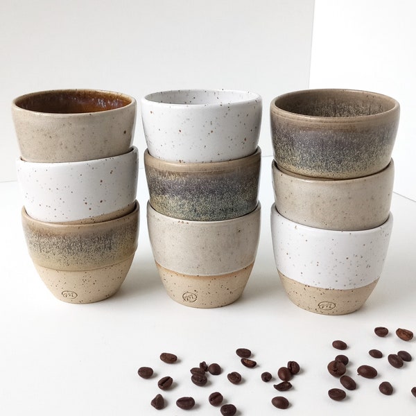 Cappuccino cup 250ml / Tea tumbler / Ceramic tumbler /  Handmade cup / Gift for her / Gift for him / Ceramic cup / Céramique artisanale