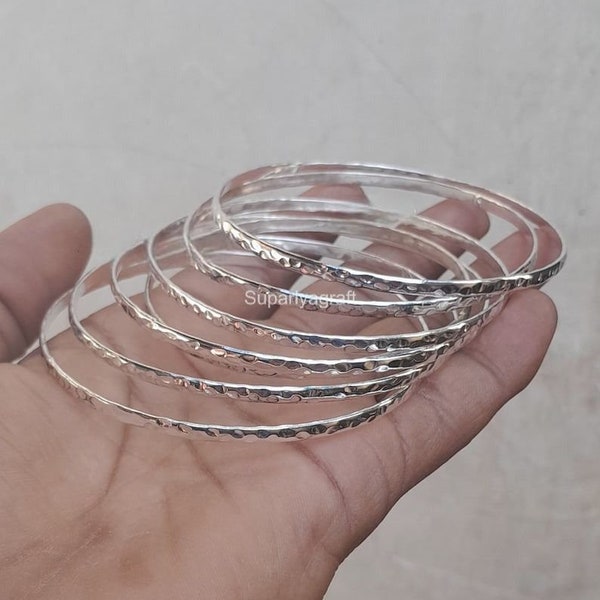 Jamaican Silver Bangles - Etsy