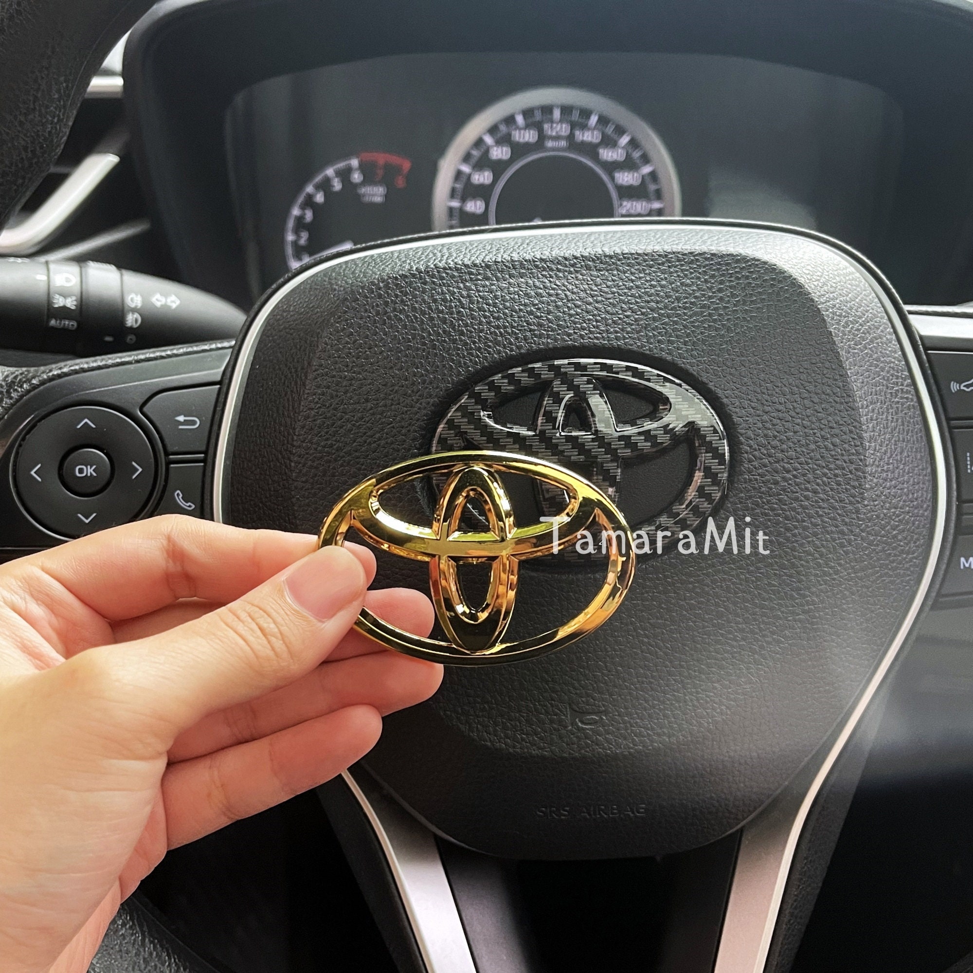 Toyota Emblem Steering Wheel Logo Covering Decor Stickers ABS Etsy