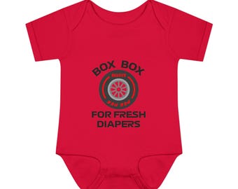 Box Box For Diapers - Infant Bodysuit - F1, Formula 1, baby clothes
