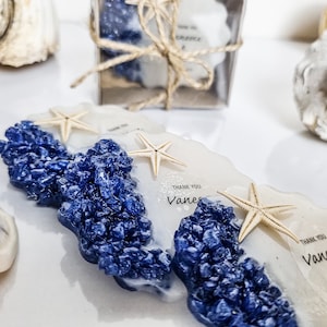 Custom Epoxy Wedding Magnet Favors: Personalized Save the Date