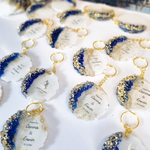 Stilvolle Schlüsselband-Sammlung für Hochzeits-Gast - Gold, Blau, Grün-Optionen