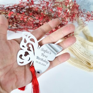 Personalized Butterfly Magnet Baby Shower Favor, First Birthday & Quinceanera Favors, Mis Quince Anos Welcome Gifts