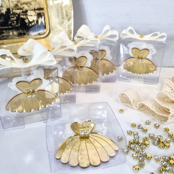 Gold Dress Magnet: Quinceanera / Sweet 16 Party Favors - Etsy Gold Dress Magnet: Quinceanera / Sweet 16 Party Favors - Etsy