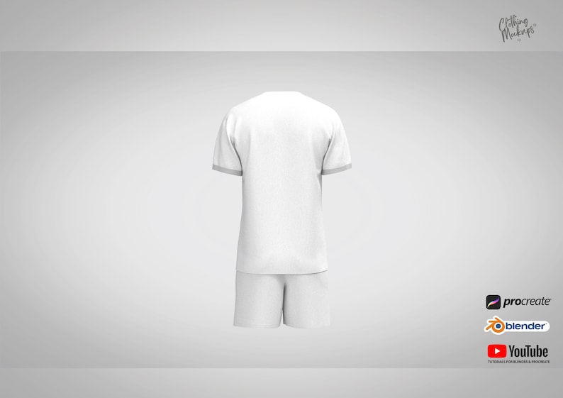 3D Soccer Kit Jersey & Shorts Procreate Blender 3D Football - Etsy
