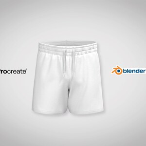 May include: White athletic shorts with a drawstring waist. The shorts are made of a soft, comfortable fabric and are perfect for working out or relaxing at home.