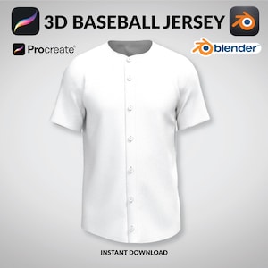 3D-basebolltröjamodell: Procreate & Blender-fil