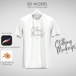 Procreate 3D model T-shirt on Hanger OBJ