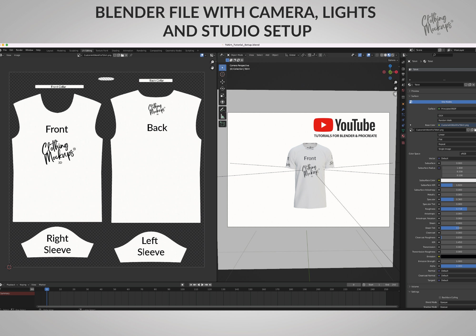 3D T-shirt Procreate .obj .fbx Marvelous Designer CLO3D - Etsy
