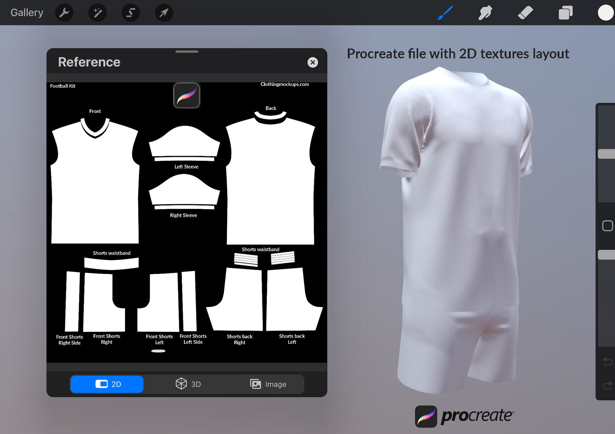 3D Soccer Kit Jersey & Shorts Procreate Blender 3D Football Kit Shorts