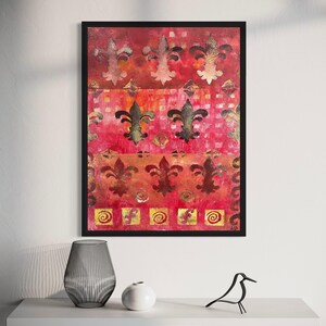 Knight Lily Acrylic Painting, 60 x 80 cm, Abstract Original Painting, Acrylic on Canvas