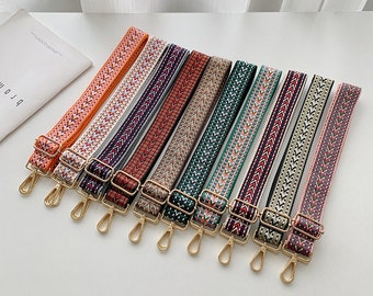 Colorful Jacquard Wide Shoulder Strap,Purse Straps,Adjustable Crossbody Bag Straps,Replaceable Shoulder Straps,Luggage Straps,Handbag Starp