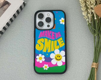 Faites-moi sourire Étui pour iPhone 15 14 13 12 11 Pro Max Étui pour iPhone 15 14 13 12 11 Pro 15 14 Plus Étui 13 12 Mini Étui XR X XS Max 8 7