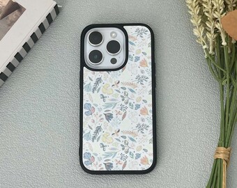 Coque de portable fleurs bleues 15 14 13 12 11 Pro Max Coque pour iPhone 15 14 13 12 11 Pro 15 14 Plus Coque 13 12 Mini coque XR X XS Max 8 7