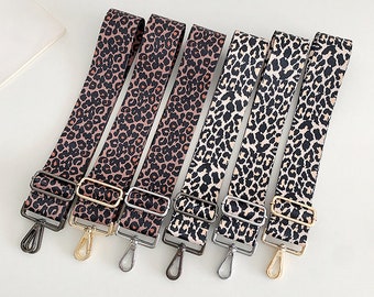 Leopard Wide Shoulder Straps,Purse Straps,Adjustable Crossbody Bag Straps,Replaceable Shoulder Straps,Luggage Straps,Bag Straps,Woven Strap