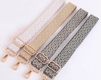 Diamond Shaped Jacquard Strap,Purse Straps,Adjustable Crossbody Bag Straps,Replaceable Shoulder Straps,Luggage Strap,Handbag Starp,Bag Strap