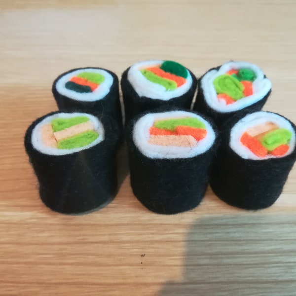 Sushis en feutrine