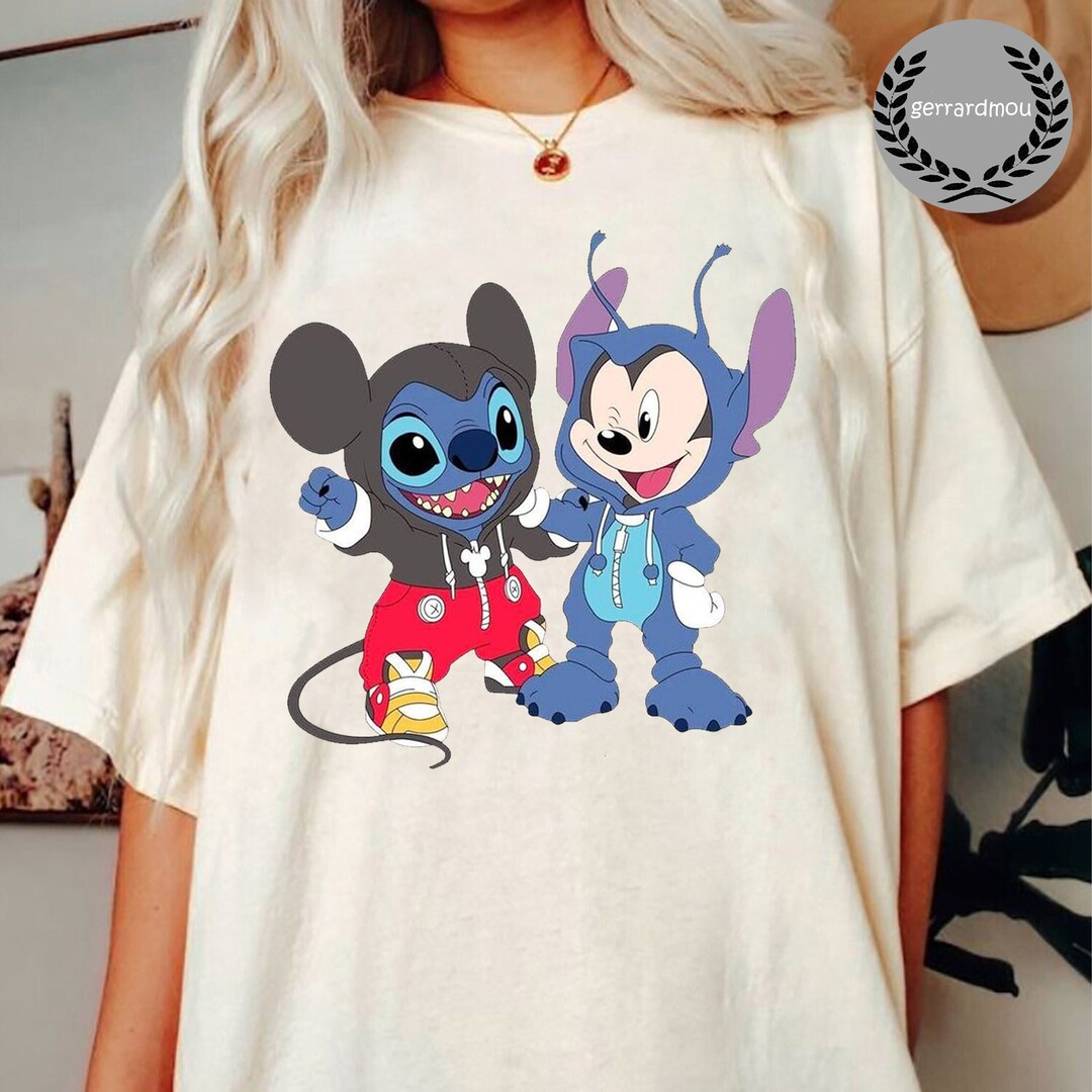 Disney Stitch and Mickey Mouse Costume Best Friends Shirt Etsy