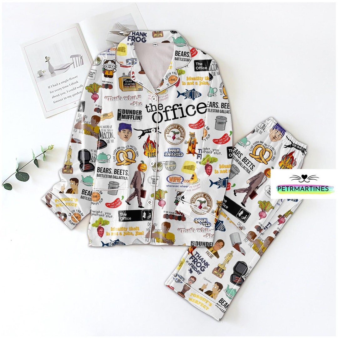 The Office Pajamas Set the Office Pajamas the Office Women Etsy