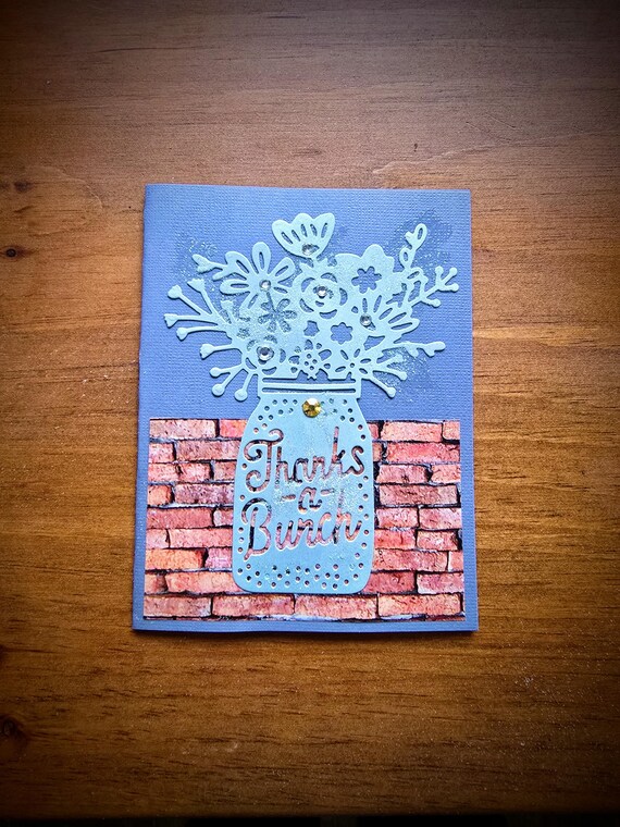 Handmade Thank You Card with Embellishment