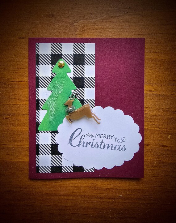 Handmade Holiday, Christmas Card.  Embellishments.