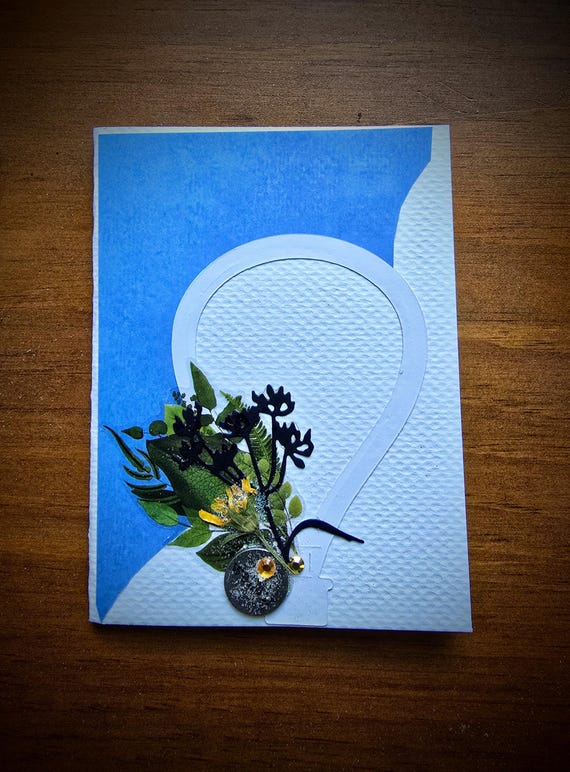 All Occasion Card with Dried Flowers