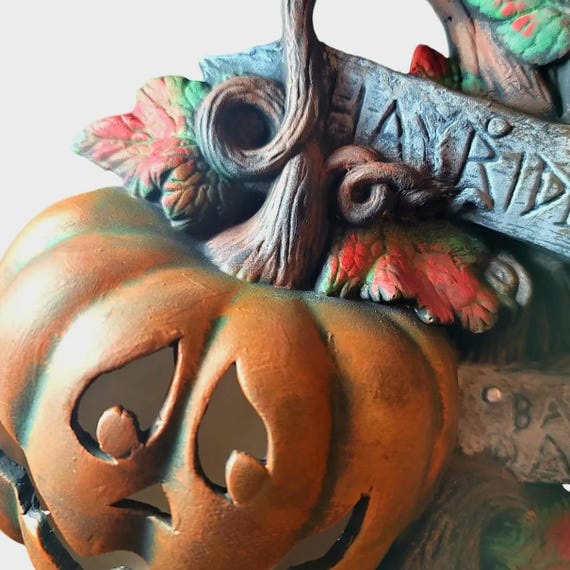 Jack-O-Lantern Photographic Stationart Card. Autumn. Thanksgiving.